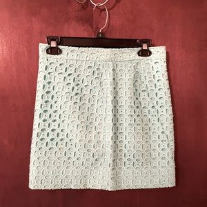 Turquoise blue mini skirt!